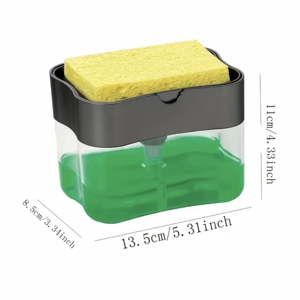 Dish Soap Dispenser for Kitchen,Sponge Holder Sink Dish
Washing 13 Oz - Picture 7 of 8